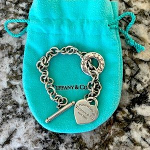 Tiffany Heart Tag Toggle Bracelet, Sterling Silver, Medium